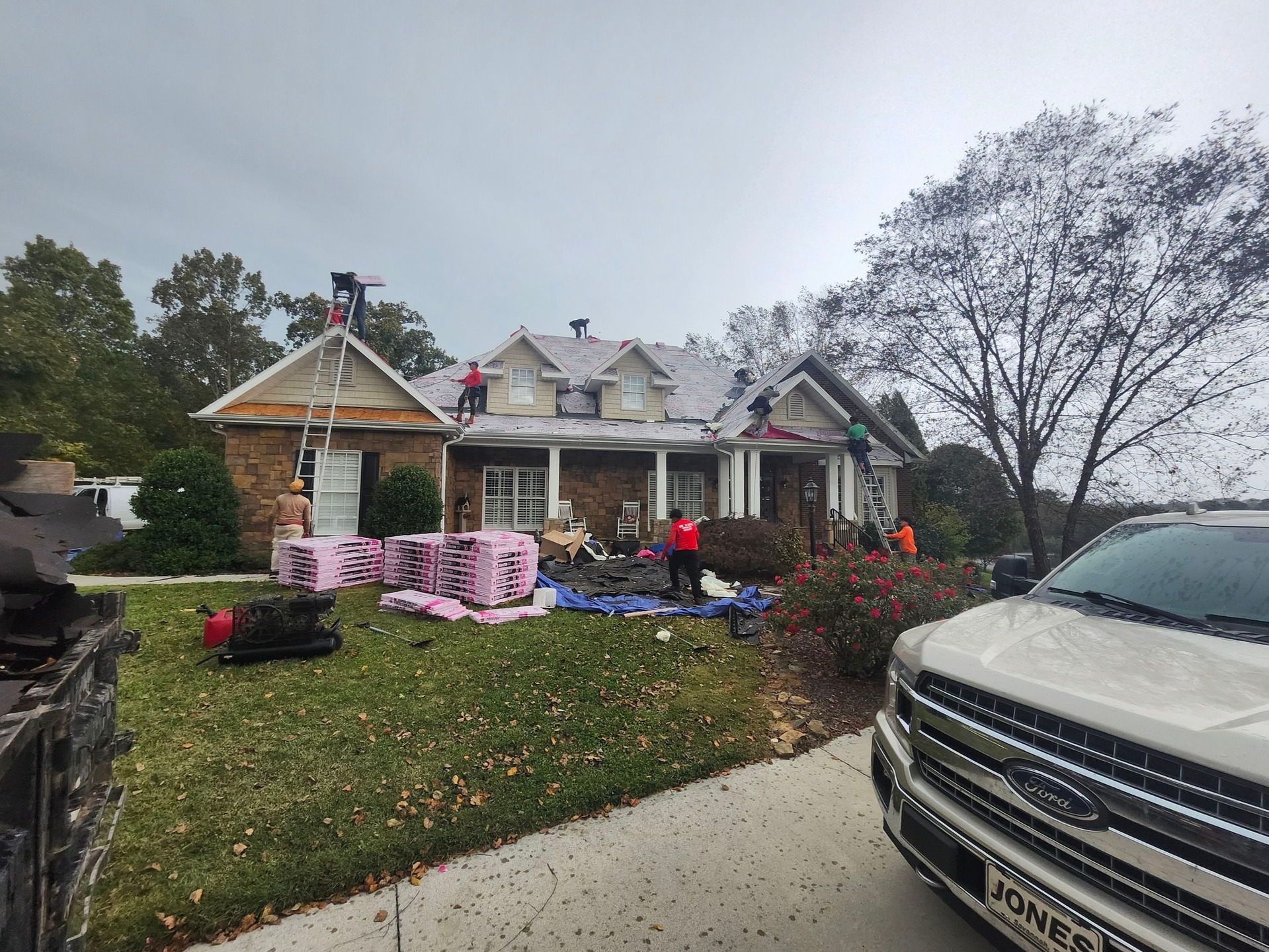 Storm response — emergency tarping to rebuild