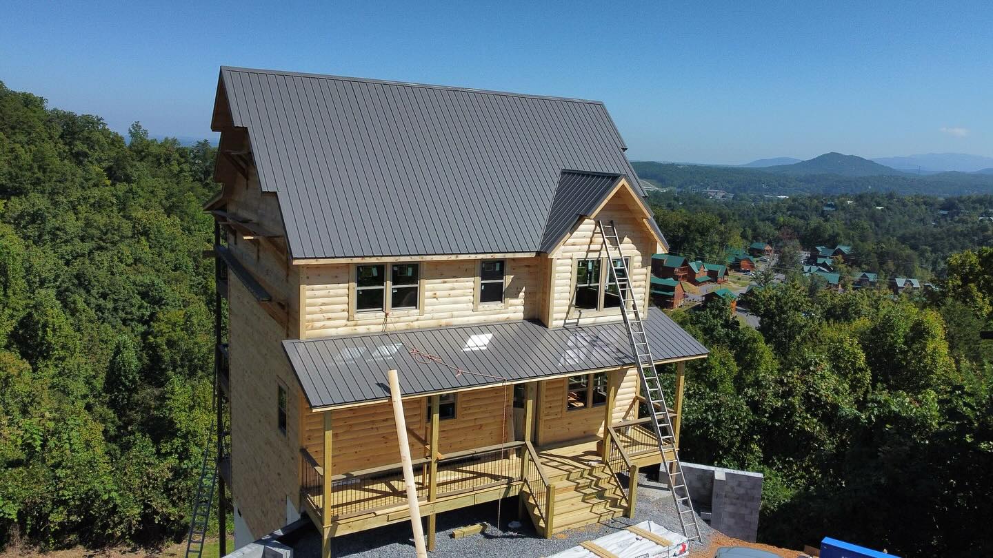 Standing seam metal — Smokies cabin